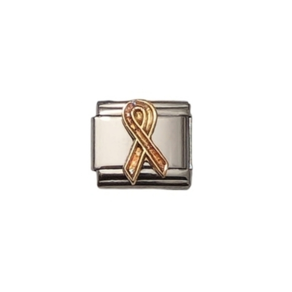 Italian Charmlink Pink‎ Ribbon Breast Cancer for Charm Bracelet 9mm